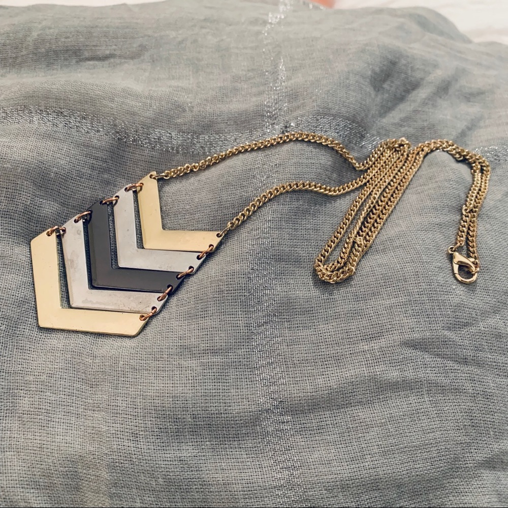 Target Gold, Silver, and Black Statement Necklace
